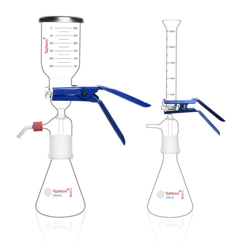 包邮 翌哲真空砂芯过滤装置 高硼硅玻璃溶剂过滤器 250 500 1000
