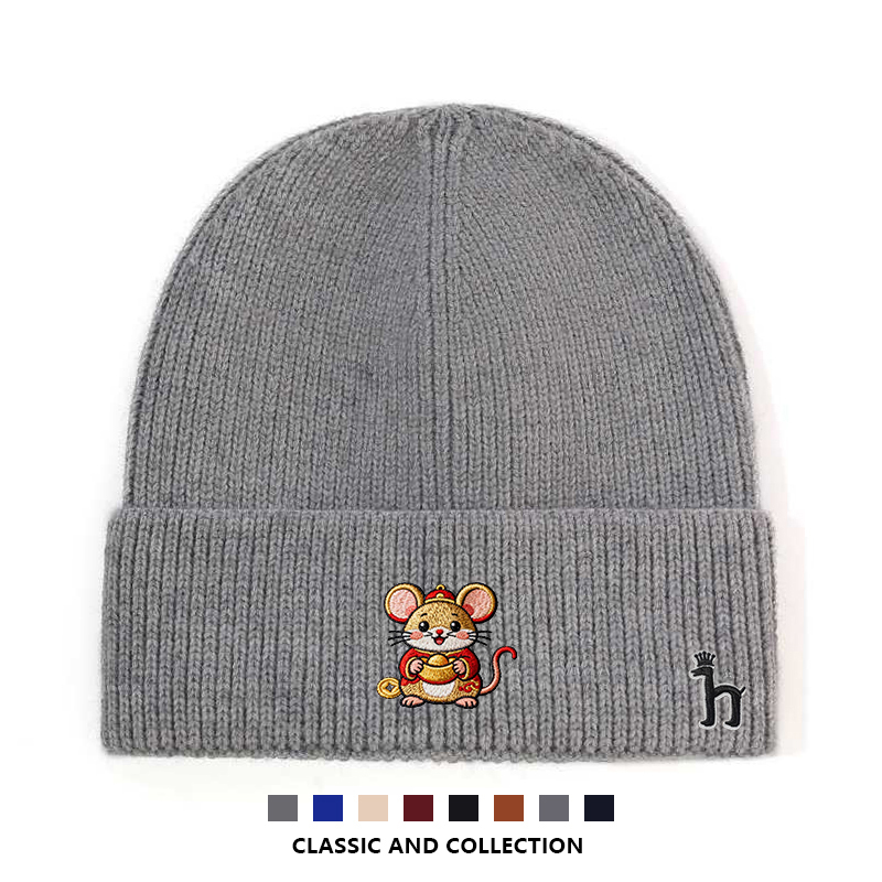 【官网正品】Horgias哈吉斯鼠年限定冷帽防风毛线帽保暖骑行户外