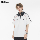 新款 2026夏季 翻领刺绣撞色条纹情侣T恤女 polo衫 辛普森一家男短袖