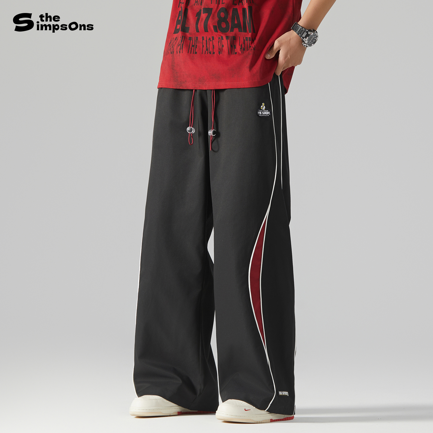 辛普森一家撞色潮流复古休闲长裤