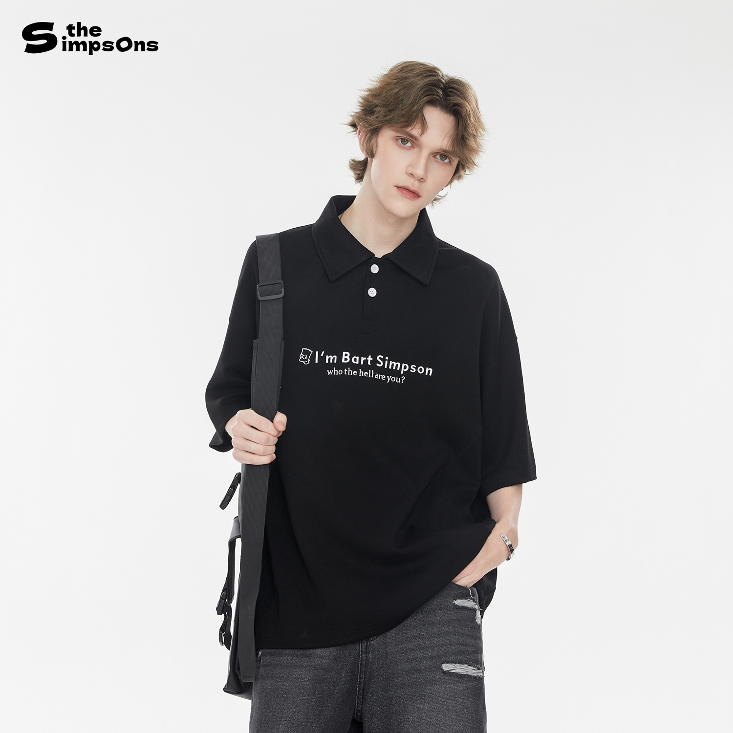 辛普森一家松休闲情侣上衣polo衫