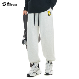 潮牌运动长裤 宽松百搭束脚休闲裤 男春秋款 辛普森一家卡通刺绣卫裤