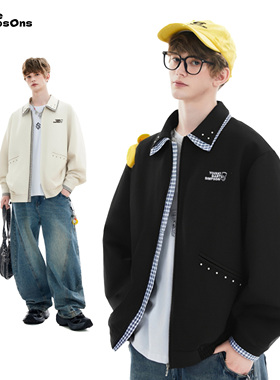 辛普森一家夹克cleanfit哈灵顿巴恩风早春男生美式外套女2026新款