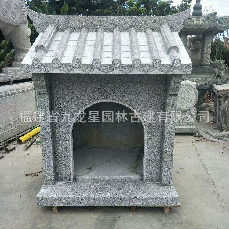 石雕小庙土地公土地婆小庙城隍庙牌位家用地藏庙户外寺院山神