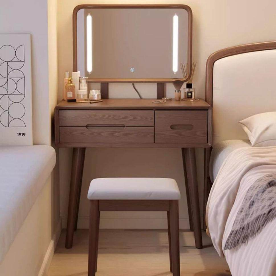 橡胶木实木梳妆台卧室现代简约化妆柜化妆桌凳小型化妆台带抽屉,自行车/骑行装备/零配件,更多零件/配件,淘宝优惠券,粉丝福利购,淘宝优惠卷