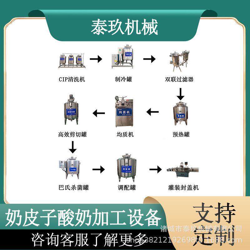 奶皮子酸奶生产设备全套鲜奶皮加工设备乳品杀菌发酵一体机泰玖