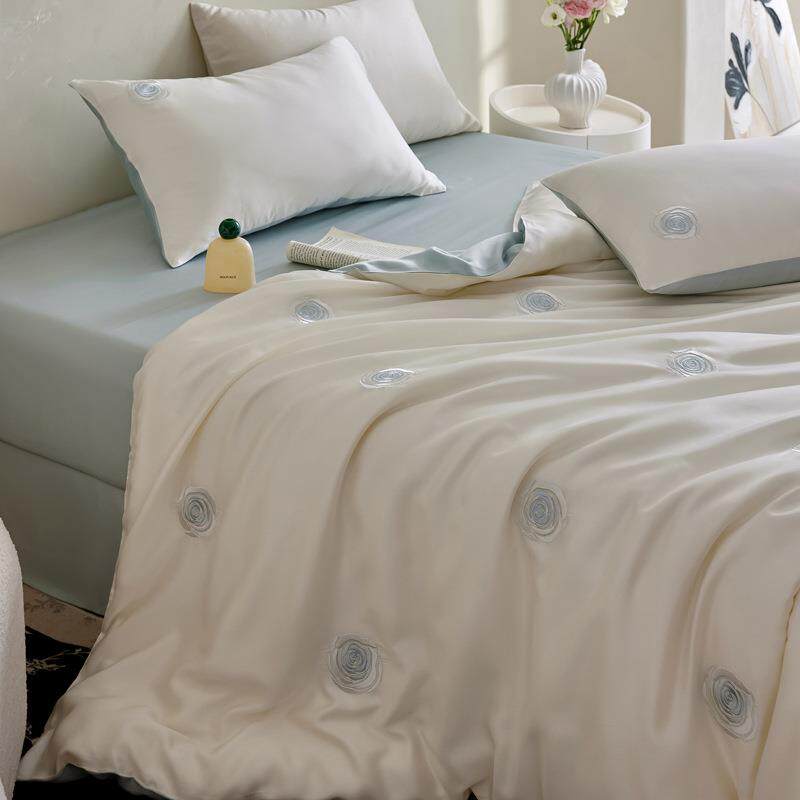 A类夏季天丝四件套冰丝凉感丝滑亲肤裸睡小清新少女床单被套床品4