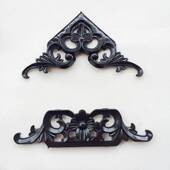 十字绣双框角花 箱 腰花1000个 花角框 喷漆塑料角花相框黑色角花