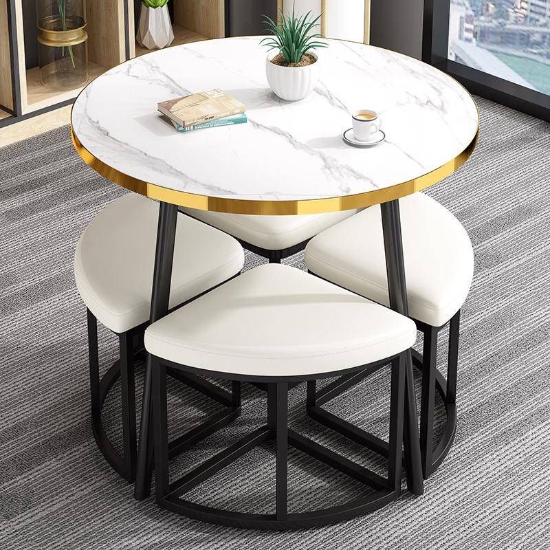 简约接待洽谈桌椅组合售楼部会客休闲桌子办公室休息区阳台小圆桌