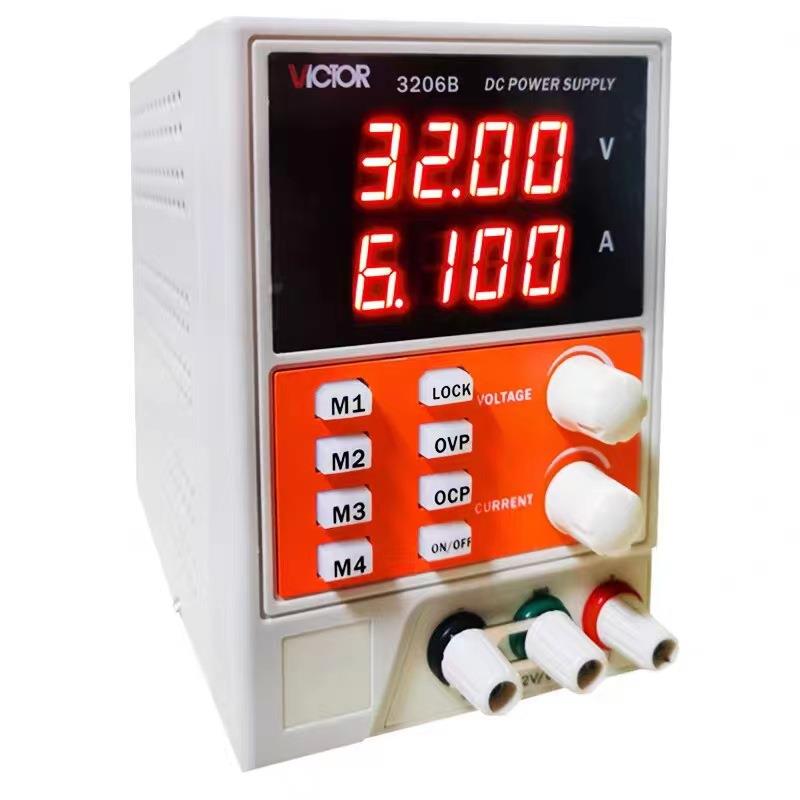 胜利VICTOR电源开关四位程控开关电源VC3206B/C/D可调节稳压开关