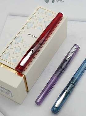 白金诞生石多棱柱色彩通透 PQ-800-BS钢笔小流星PLATNUM