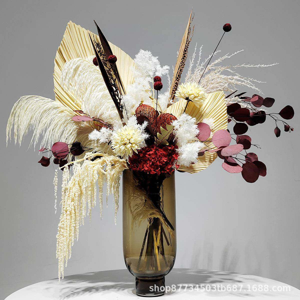 现代轻奢仿真花艺样板房间客厅摆件餐桌干花高级感花瓶插花装饰品,智能设备,其他智能设备,淘宝优惠券,粉丝福利购,淘宝优惠卷
