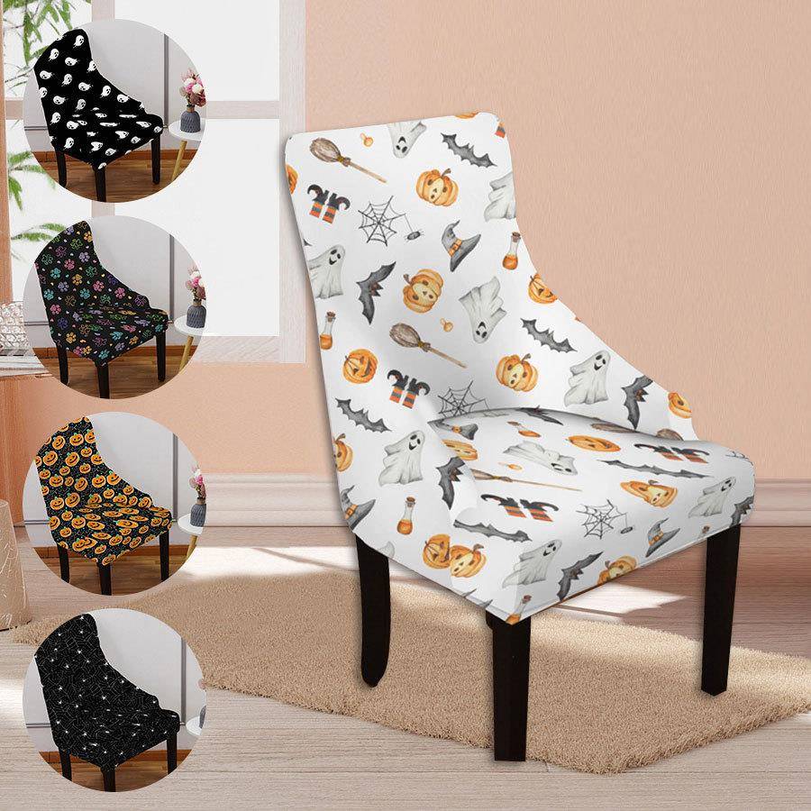 1pc万圣氨纶柔软贴合小老虎凳椅子套可水洗家具保护套带弹性底部
