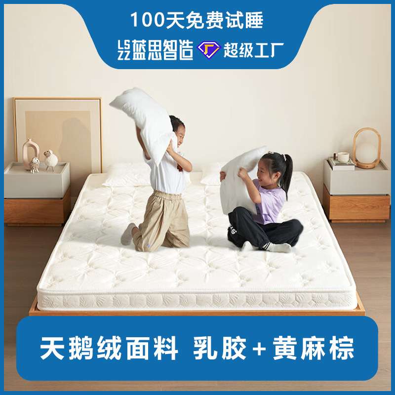 蓝思制造棕榈薄床垫乳胶1.5m榻榻米垫椰棕加硬席梦思偏硬护脊棕垫