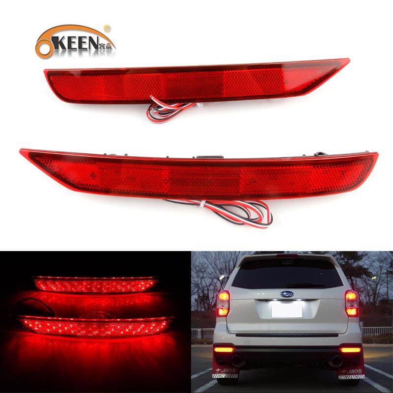 OKEEN适用08-17斯巴鲁森林人后杠灯 LED保险杠尾灯汽车专用刹车灯