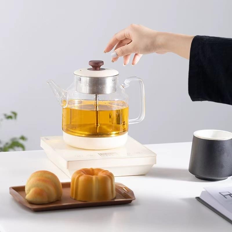 天福源全自动底部上水电热水壶家用小型智能玻璃蒸煮养生壶电茶壶