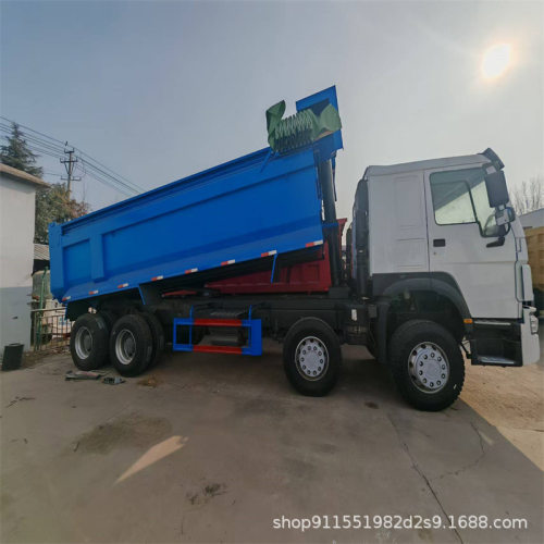 工厂跨境出口HOWO新款NX8x4自卸车371马力矿用后翻车渣土车工程车