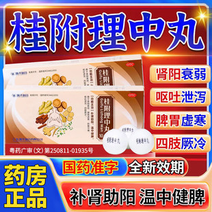 桂附理中丸中成药官方旗舰店正品浓缩丸仲景健脾养胃调理补肾助阳