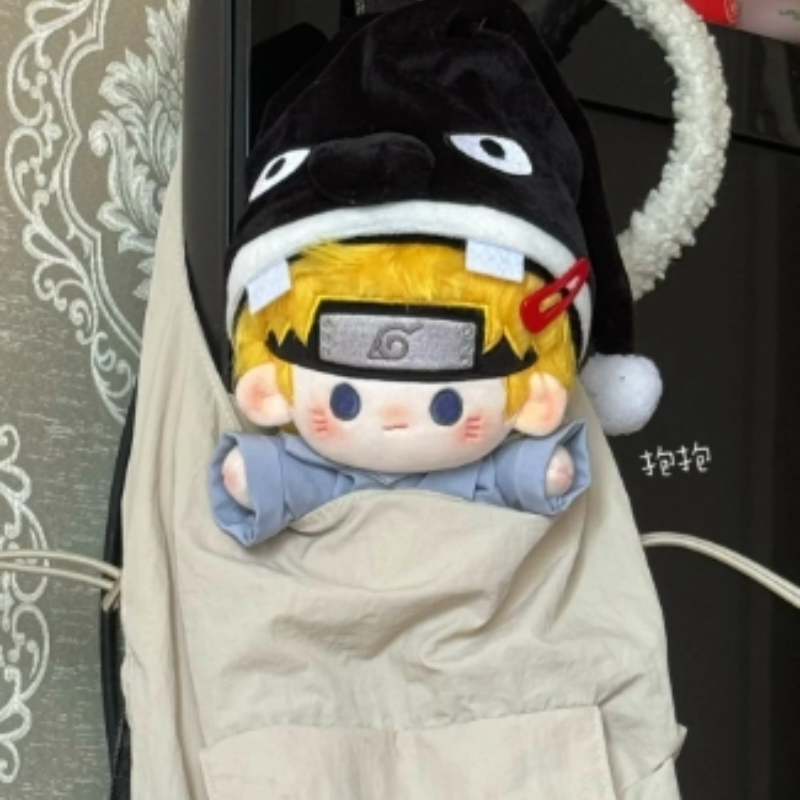 原创火影忍者游戏周边同人鸣人属性20CM可爱棉花娃娃换装毛绒玩偶