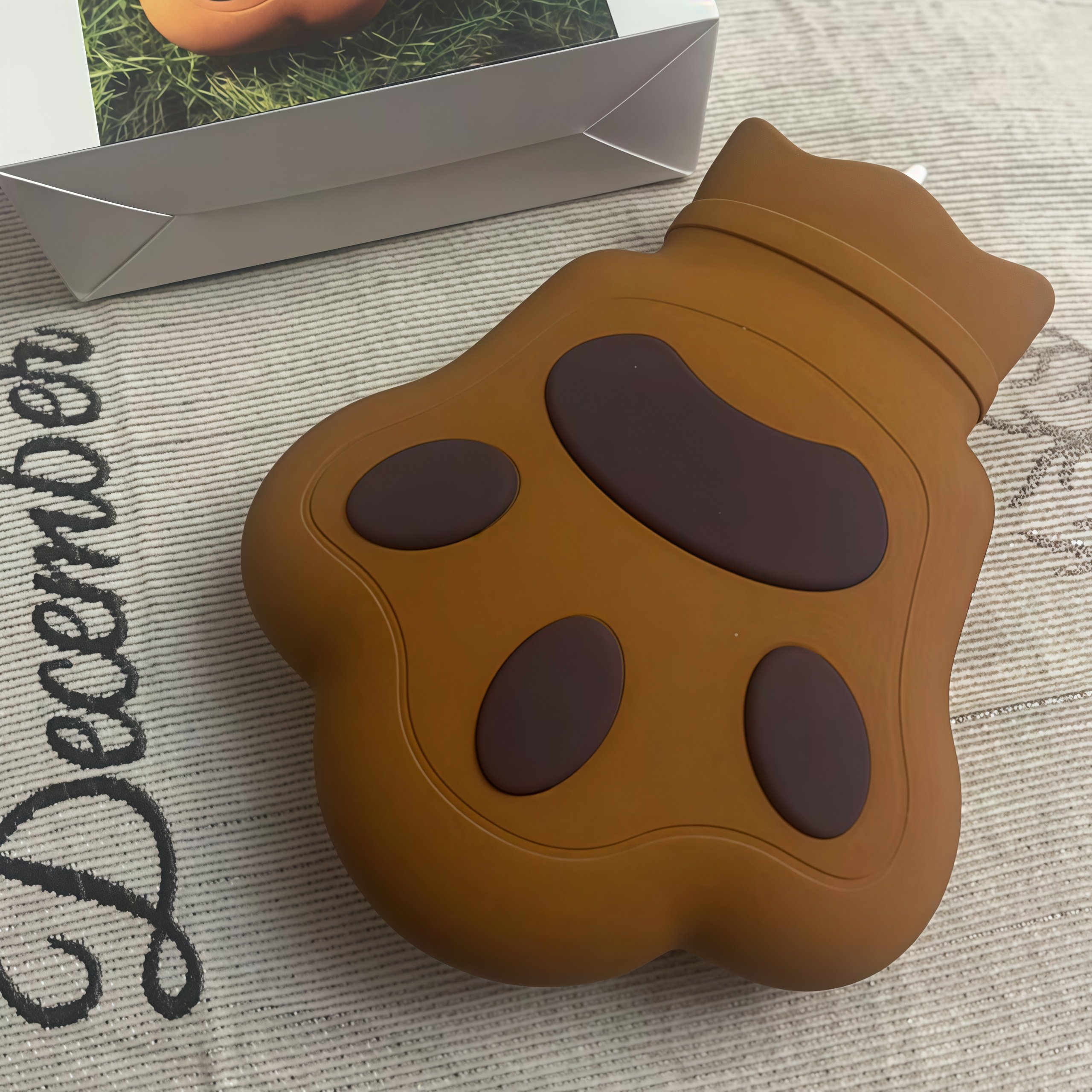 硅胶热水袋注水携带方便熊掌暖宝宝暖手袋硅胶微波炉加热卡通时尚