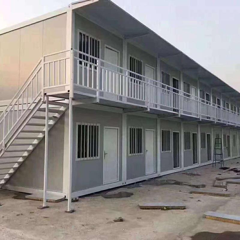 施工工地活动全屋板房可拆卸拼接两层宿舍住人集装箱房活动房