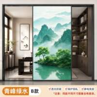 Chinese-style frosted glass film, living room screen, sliding door painting, glass door, bathroom window stickers, translucent but not transparent thumbnail 8