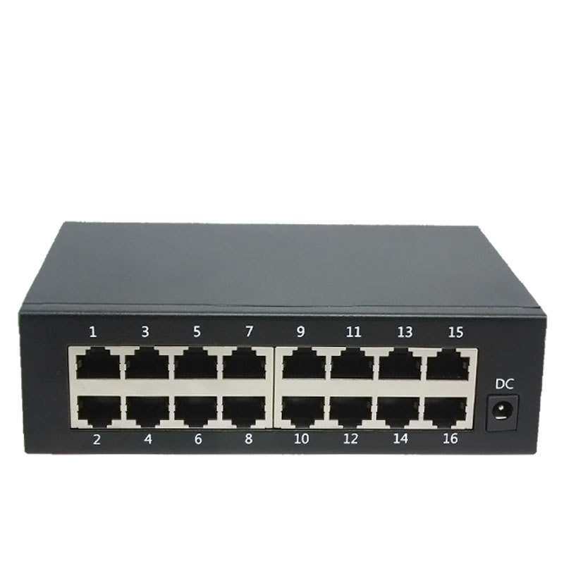 16口100/1000M 全千兆网络交换机智能门禁学校小区监控物联网专用