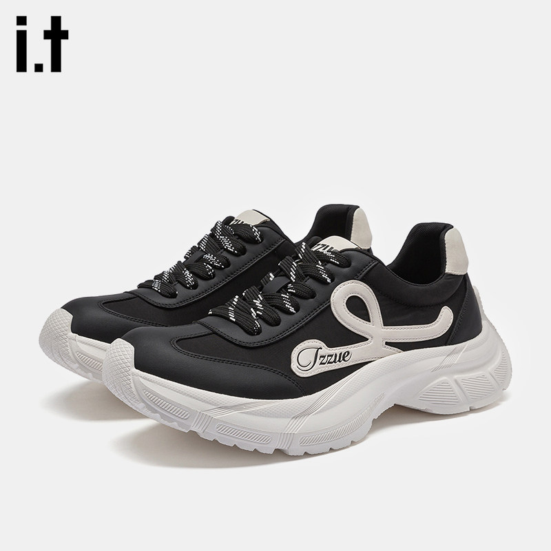 it izzue黑色皮面运动厚底防滑休闲旅游鞋男工装软底舒适爸爸鞋v,流行男鞋,时尚休闲鞋,淘宝优惠券,粉丝福利购,淘宝优惠卷