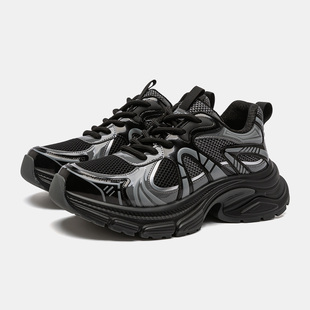 it izzue男鞋老爹鞋2025秋季新款休闲鞋复古厚底情侣增高运动鞋v