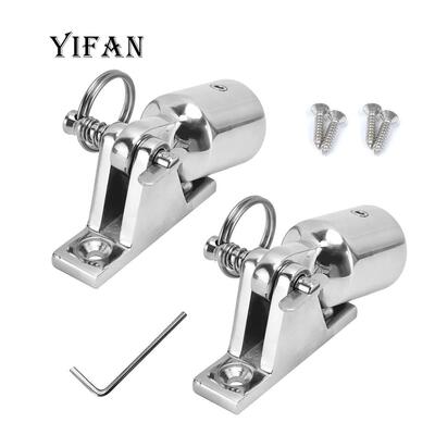 不锈钢山行座套装Bimini 顶部五金件,甲板铰链带快速释放销,眼端