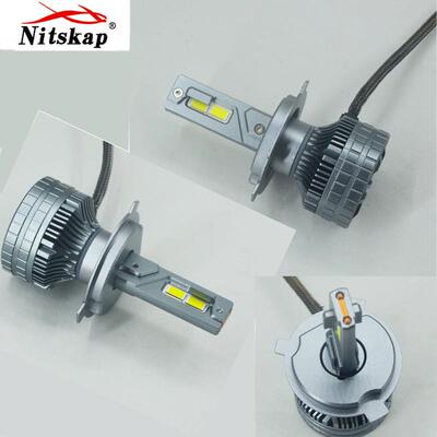 N12大功率双铜管200W汽车LED大灯H1H7H4H119005H9012解码车灯
