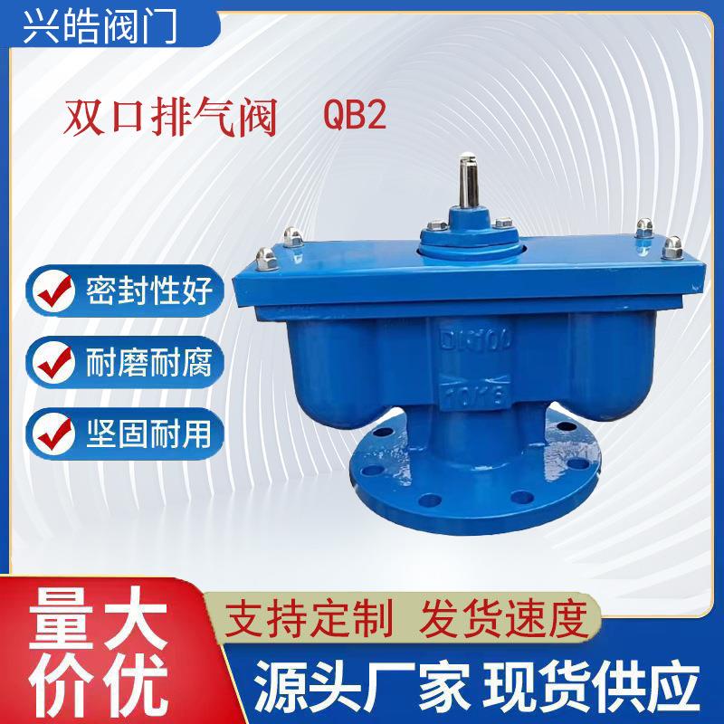 双口排气阀QB2自来水管道球墨铸铁自动排气阀双孔法兰排气阀