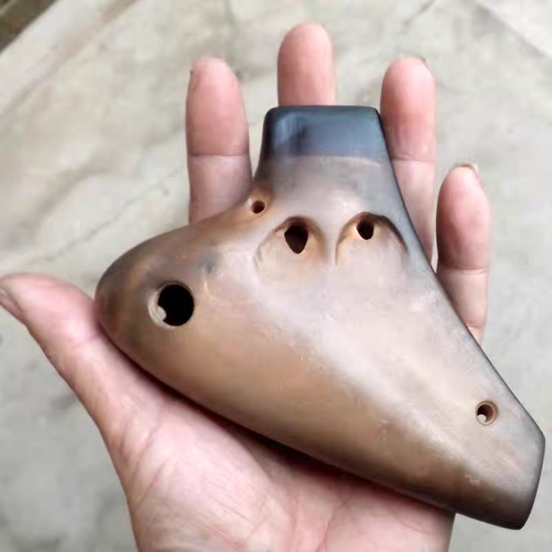 双管高音D调陶笛  双管SD调陶笛    熏烧   音准