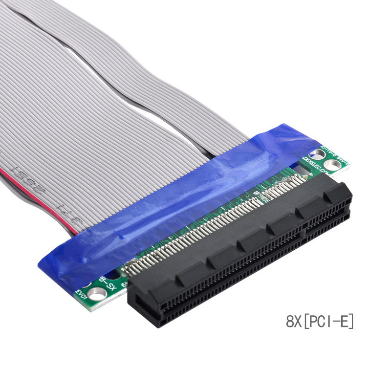 PCI-E 3.0 x8公对母延s长线 pcie Riser卡8x直插卡测试显卡EP-008