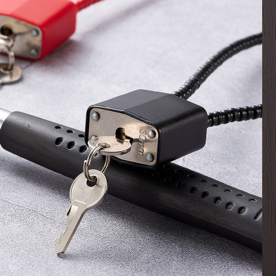 钢丝挂锁密码锁电动车筐篮专用防盗锁柜子门钥匙小锁头盔锁长绳锁