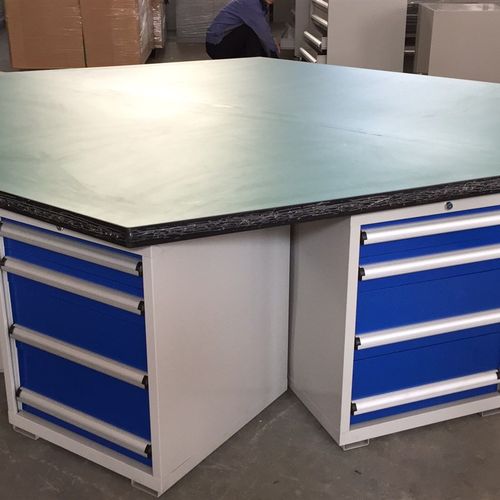 六边台六角钳工台技校实训操作台六工位钳工桌铣床模具六角台