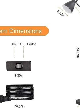 北欧复古简约客厅灯卧室书房灯品质护眼LED阅读落地灯铁艺灯黑色