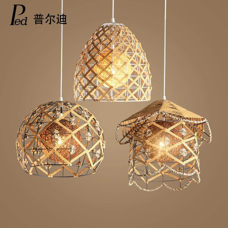 藤艺吊灯吧台火锅店餐厅农家乐灯饰现代简约单头麻绳鸟巢藤编灯具,自行车/骑行装备/零配件,更多零件/配件,淘宝优惠券,粉丝福利购,淘宝优惠卷