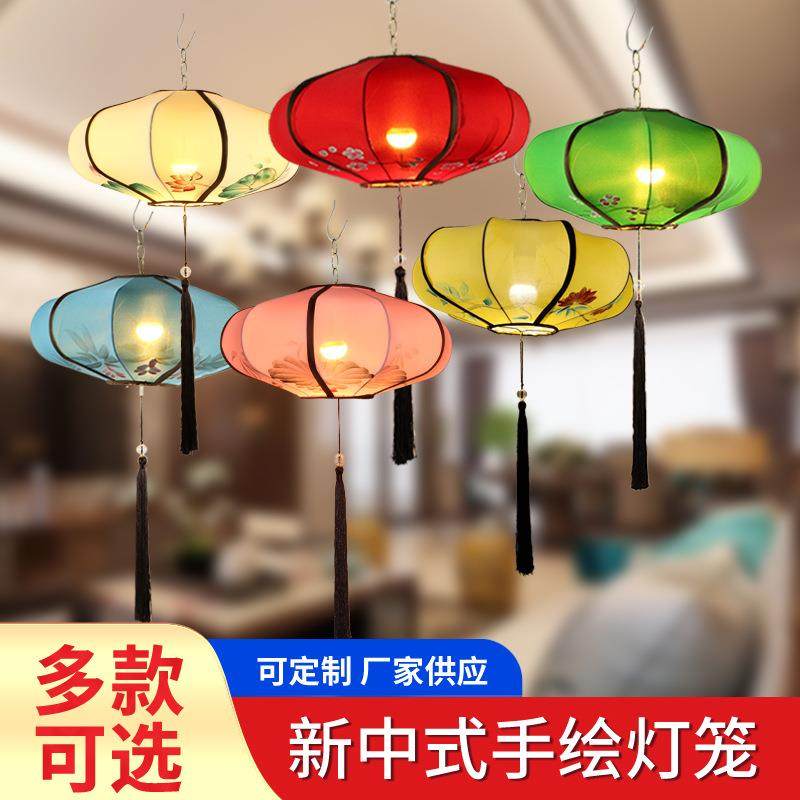 新中式手绘布艺飞碟灯笼中国风户外景区防水防晒古风装饰异型灯笼,特色手工艺,其他特色工艺品,淘宝优惠券,粉丝福利购,淘宝优惠卷