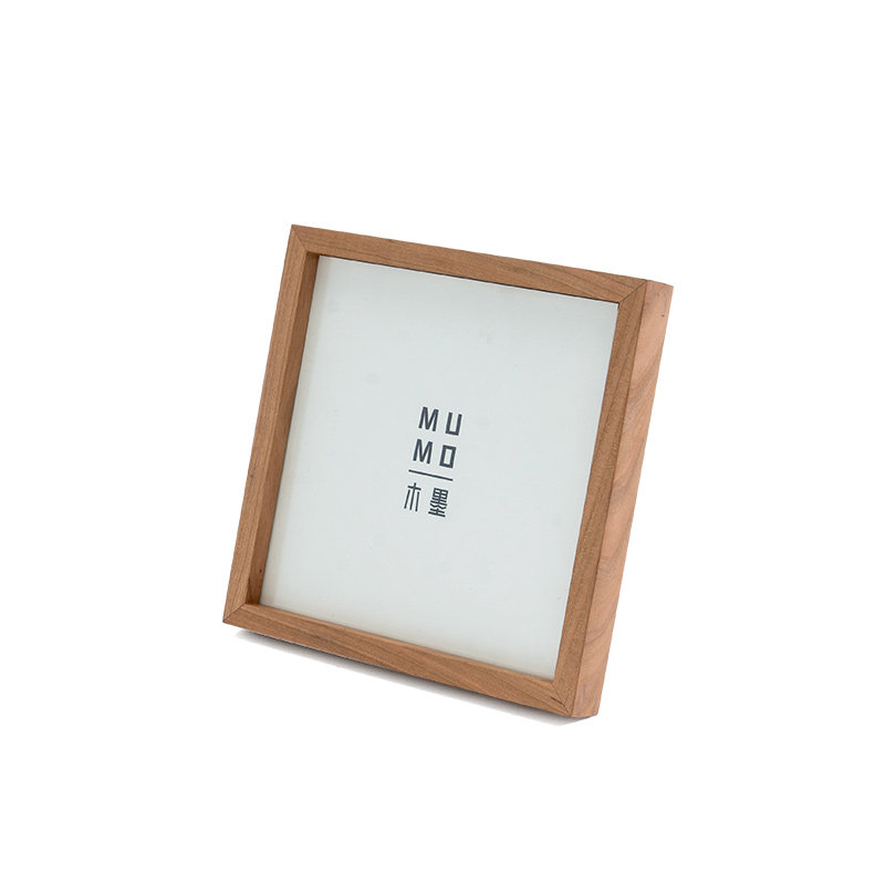 MUMO木墨 正方形桌面相框大小 照片摆台O 可壁挂升级款纯实木