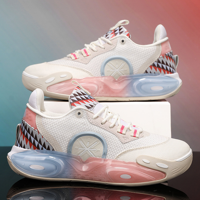 官方正品全城12实战篮球鞋男个性骚粉防滑运动鞋女青少年透气儿童