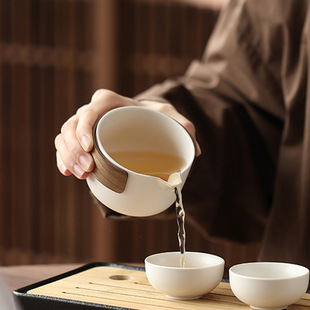 旅行茶具套装 露营户外旅游陶瓷泡茶杯一壶二四杯茶壶 快客杯便携式