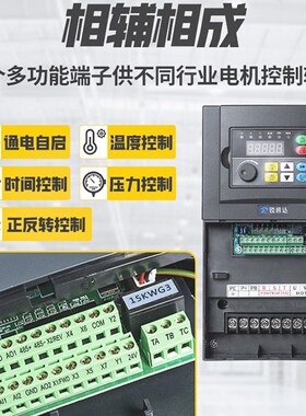 三相380bV高性能矢量重载变频器4/5.5/7.5/11/15KW异步电机调速器