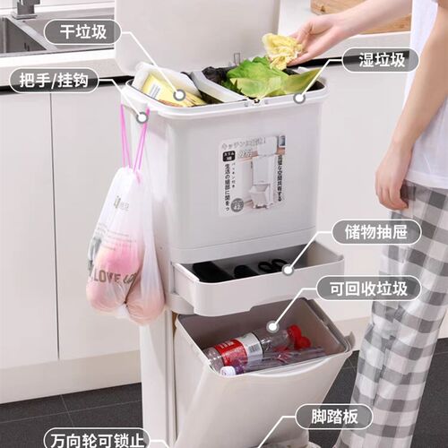 精工E垃圾桶家用客厅卧室厨C房厕所卫生间商用大容量纸篓