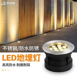 户外地埋灯 嵌入式地面洗墙射灯 不锈钢防水led光束灯 新款沉水灯