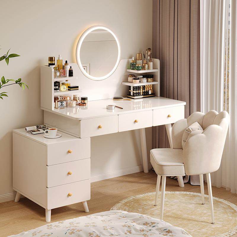 梳妆台现代卧室简约小户型2025新款床头柜一体化妆桌子收纳柜斗柜