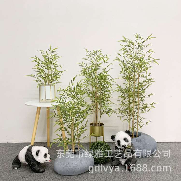 仿真竹子细水竹绿植盆栽假植物庭院客厅装饰摆件新中式餐厅造景