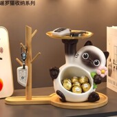暹罗招财猫钥匙收纳玄关装 柜客厅乔迁新居礼物 饰品摆件入户门口鞋