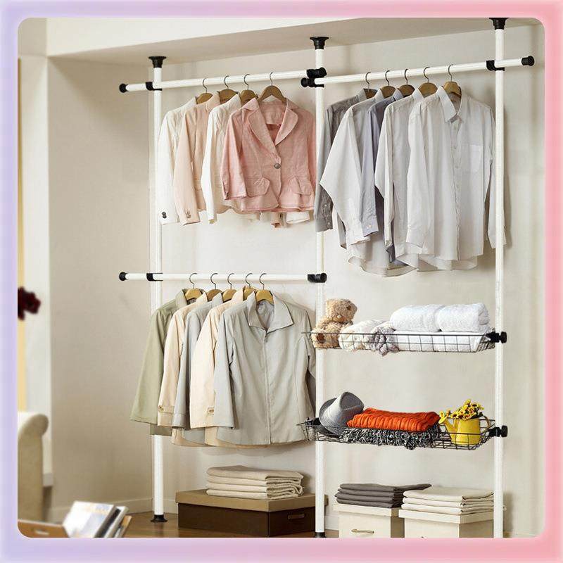 3YK顶天立地晾衣架落地折叠室内卧室阳台伸缩杆简易免打孔双杆凉,金属材料及制品,金属加工件/五金加工件,淘宝优惠券,粉丝福利购,淘宝优惠卷