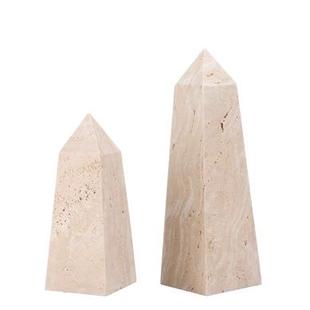 现代简约创意大理石几何摆件样板间售楼处桌面书架电视柜饰品